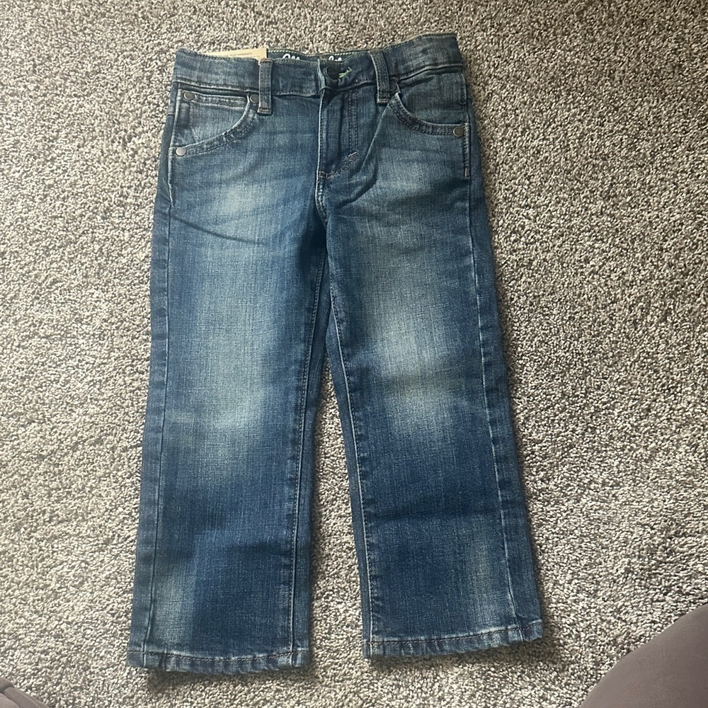 Wrangler Kids Slim Straight Jeans - Dark Blue - Picture 3 of 4